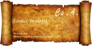 Csehi Arnold névjegykártya